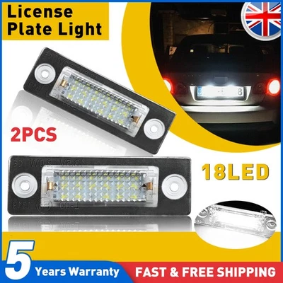 2x LED Licence Number Plate Light For VW Passat Golf T5 Jetta Touran Caddy MK3 - Image 1 of 4