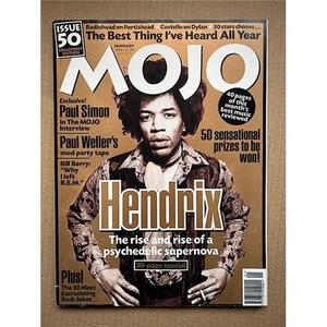 JIMI HENDRIX MOJO #50 MAGAZINE JANUARY 1998 - JIMI HENDRIX COVER WITH MORE INSID - Picture 1 of 1