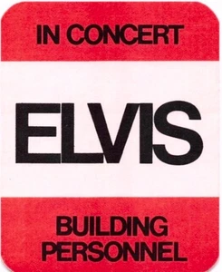 1970's Elvis Presley Building Personnel Backstage Pass - Picture 1 of 2