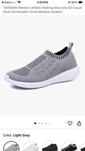 Neu Tiobeson Damen-Sportschuhe Größe US9 hellgrau und weiße Sohlen - Bild 1 von 12