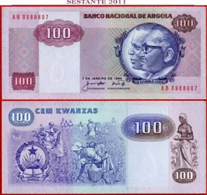 ANGOLA 100 KWANZAS 7 1 1984 P 119 UNC kostenloser Versand ab 100 $ - Bild 1 von 3