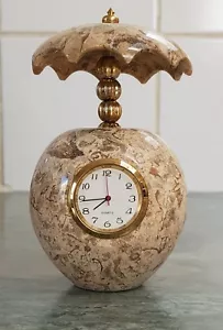 Stone quartz clock with umbrella new 3 " ×5" - Picture 1 of 5