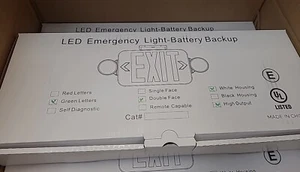 Lot Of 5 Progress Lighting PECUE-UG-30 LED Exit Signs Flush Mount White - Picture 1 of 6