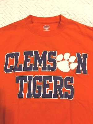 Clemson Tigers Orange Short Sleeve Adult Medium Soffe T Shirt and Purple Letters - Image 1 of 3