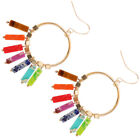 Multi-Color Long Emperor Turquoise Earrings Miss Trendy