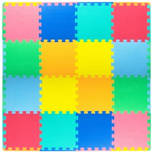 Kids Solid Colors Foam Puzzle Floor Play Mat, 36 or 16 Tiles - Picture 1 of 12