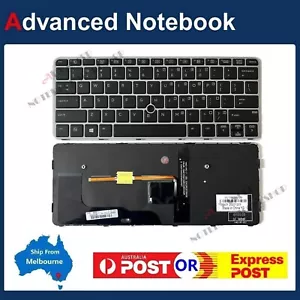 US Backlit Black Keyboard For HP EliteBook 725 820 G3 G4 Silver Frame - Picture 1 of 1