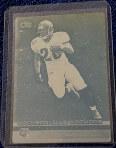1/1 FRED TAYLOR 2002 PACIFIC HEADS UP PRINTING PLATE JACKSONVILLE JAGUARS GATORS - Picture 1 of 2