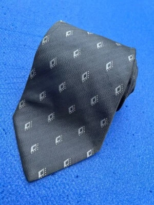 Auténtica corbata ARMANI COLLEZIONI diseño a rayas gris 100 % seda  Foto 1 de 4