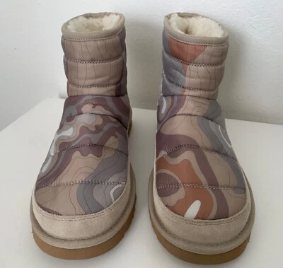 Botas de felpa UGG Classic Mini LTA Cali Topo camufladas para hombre talla 11 Pull-On NUEVAS Foto 1 de 4