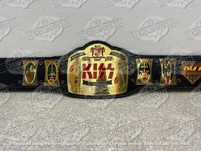 Cinturón Campeonato Banda KISS Adulto Talla 2mm Latón Foto 1 de 4