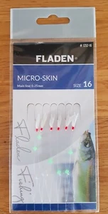 Micro skin 6 hook sabiki feathers Size14 /16  sea fishing boat Herring/Launce - Picture 1 of 4