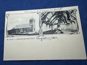 1903 Kennebunkport, ME Postcard - St. Ann’s Church, 1898 Private Mailing Card - Picture 1 of 2