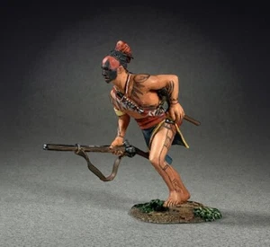 BRITAINS AMERICAN REVOLUTIONARY WAR 16124 WOODLAND INDIAN RUNNING BAREFOOT - Picture 1 of 3
