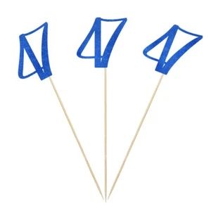 Blue Glitter 47th Birthday Centerpiece Sticks 12-Pack Number 47 Table Topper ... - Picture 1 of 2
