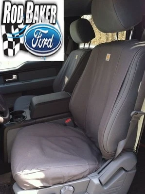 Ford Super Duty 2017-2018 cubiertas de asiento traseras Carhartt grava 60/40 con reposabrazos  Foto 1 de 4