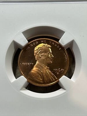 1969-S PF 67 RD Ultra Cameo NGC U.S / United States 1c Lincoln Memorial Cent - Image 1 of 4
