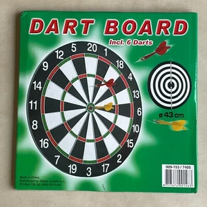 Dartscheibe dart board 43 cm mit 6 Dartpfeile - Bild 1 von 6