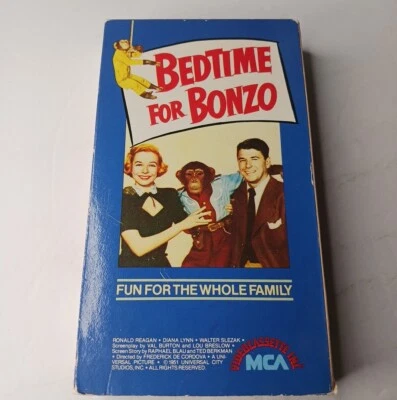 Bedtime for Bonzo VHS (1951) Peggy Ronald Reagan  - Image 1 of 4