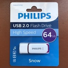 PHILIPS 64 GB SNOW HIGH SPEED USB Flash Drive Memory Stick Pen Drive
