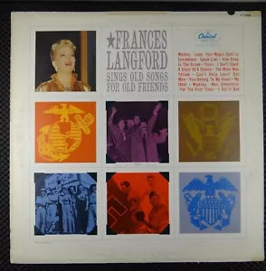 Frances Langford – Sings Old Songs For Old Friends (Capitol Records T1865) - Imagen 1 de 8