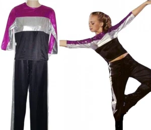 Promise Adult Large Dance Costume Hip Hop Drawstring Jazz Tap Pants & Top - Picture 1 of 8