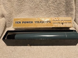 Vintage Bausch Lomb Ten Power Telescope 61-41-10 w/Box Balscope Spotter New York - Picture 1 of 9