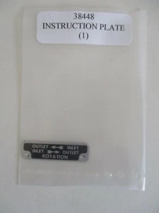 Vickers Eaton 38448 Instruction Plate Rotation Aluminum - Picture 1 of 4