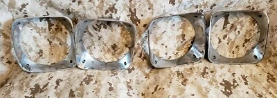 1973 Oldsmobile Toronado LH & RH Chrome headlight bezels GM oem - Image 1 of 4