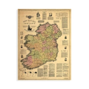Stampa su Tela su Carta Poster o Quadro Sproul Dan Home Rule Map of Ireland - Imagen 1 de 2