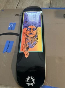 RARE Welcome Skateboards Necromancer shape Black Orange Green - Picture 1 of 9