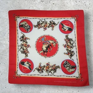 De Colección Cownoy Western Bronc Caballo Botas Bandana Pañuelo Bufanda Aprox 22" - Imagen 1 de 4