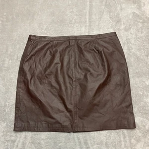 Vintage braun Leder Bleistift Minirock Damengröße 24 W Newport News - Bild 1 von 7