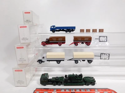 4x wiking H0 1:87 Camion Magirus 0433 695 Bulldozer 855 Weber Top + Box #DJ488-0 - Immagine 1 di 4