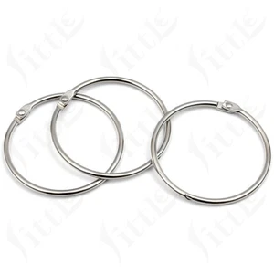 Metall Spaltring Vorhangringe für Duschvorhang Loseblattbuch 19mm-80mm Silber - Picture 1 of 17