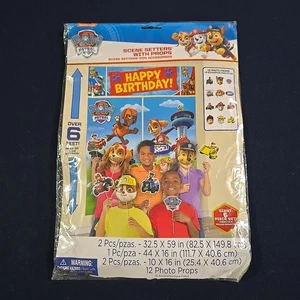 Paw Patrol Scene Setter Wall Decorating Kit Birthday Party Photo Booth + Props - Picture 1 of 9