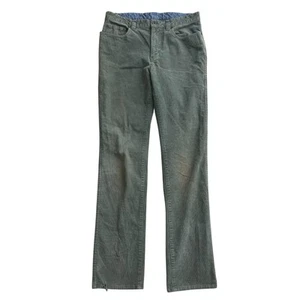 L.L.Bean Men’s Standard Fit Green Sun Faded Distressed Corduroy Pants Size 32x34 - Picture 1 of 7