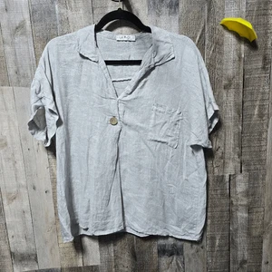 Top in lino grigio Gigi Moda - Foto 1 di 5