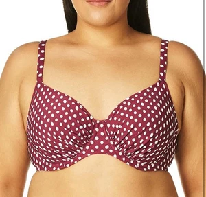 Fantasie Santa Monica Bügel gerafft Vollschale Bikini Oberteil gepunktet lila 34DD - Bild 1 von 13