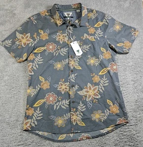 Men's Vissla Shirt Multicolor Floral M Medium Surf Skate Tropical Button Up - Bild 1 von 5