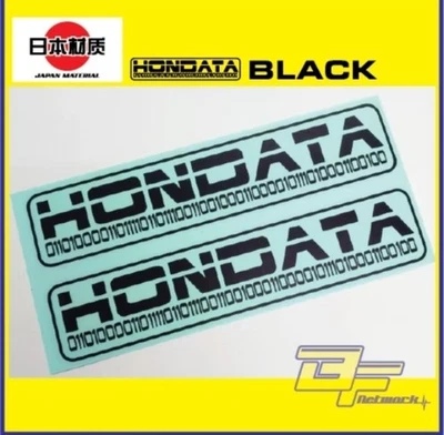 2 PIEZAS HONDATA NEGRO JDM PUERTA LATERAL CALCOMANÍA PEGATINA MATERIAL JAPÓN IMPERMEABLE Foto 1 de 2