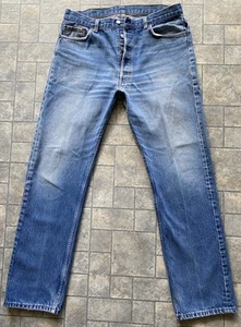 Vintage Levi’s 501 Jeans Herren 38x36 Blau Made In USA Vintage Denim Button Fly - Bild 1 von 18