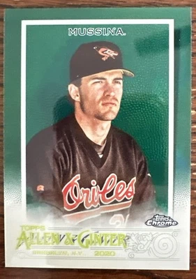 Allen & Ginter 2020 refractor verde cromo. #37 Mike Mussina/99 Foto 1 de 3