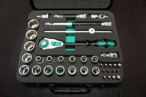 05003645001 Wera Zyklop 1/2" Square Drive Metric Hex Socket Set w/ Ratchet 37 pc - Bild 1 von 5