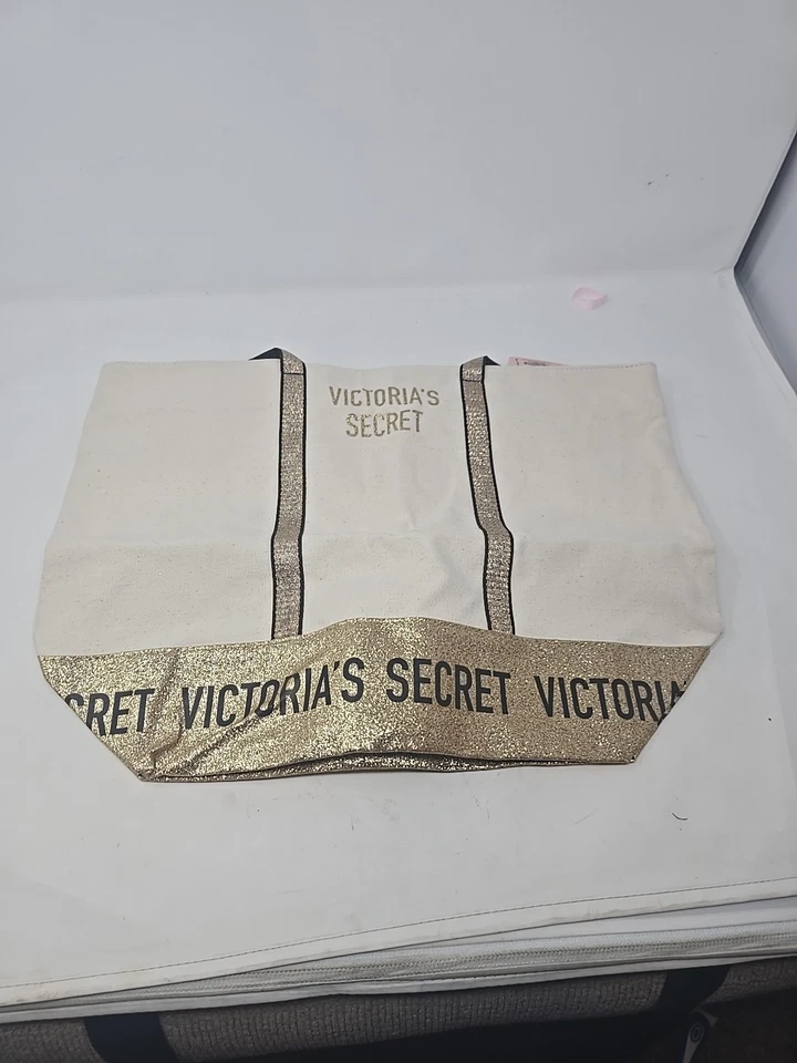 Bolso de Mano Victoria Secret Brillante Dorado Brillo Nuevo Con Etiquetas Foto 1 de 4