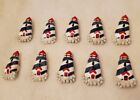 Ceramic Drawer Pulls Lighthouse Cabinet Knobs Nautical  Lot of 10 Hand painted