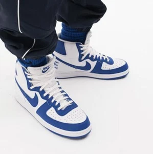 NIKE SNEAKERS TERMINATOR UOMO HIGH FN6836 100 BIANCO AZZURRO - Foto 1 di 8
