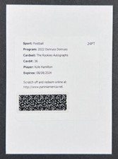Kyle Hamilton 2022 Panini Donruss The Rookies Autograph REDEMPTION CARD Auto RC