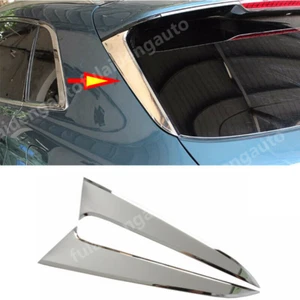 2P For Lincoln MKX 2016-2018 Chrome Rear Window Triangle Spoiler Side Panel Trim - Picture 1 of 5