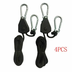 4PCS Umlenkrolle Flaschenzug Seilrolle Seilzug Hebezug mit Haken Seil bis 68KG - Bild 1 von 1
